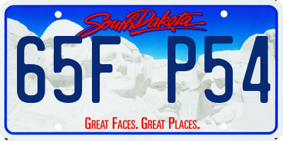 SD license plate 65FP54