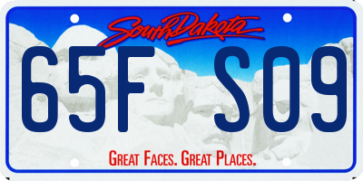 SD license plate 65FS09