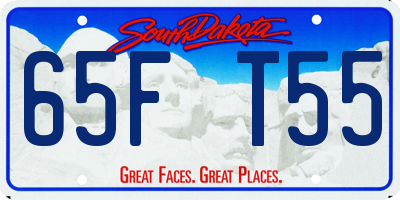 SD license plate 65FT55