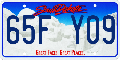 SD license plate 65FY09