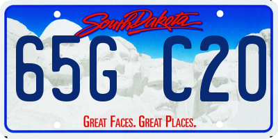 SD license plate 65GC20