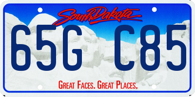 SD license plate 65GC85