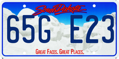 SD license plate 65GE23
