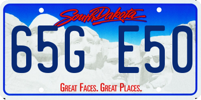 SD license plate 65GE50