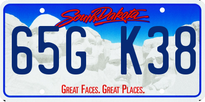 SD license plate 65GK38