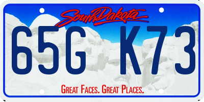 SD license plate 65GK73