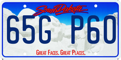 SD license plate 65GP60
