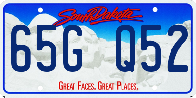 SD license plate 65GQ52