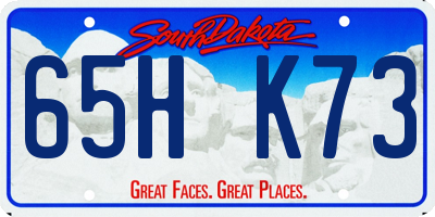 SD license plate 65HK73