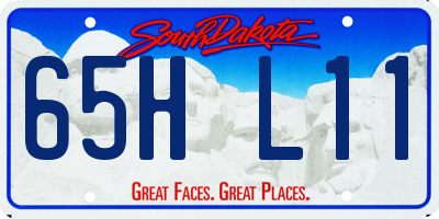 SD license plate 65HL11