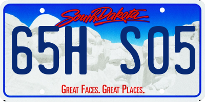 SD license plate 65HS05