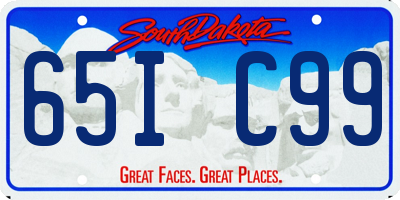 SD license plate 65IC99