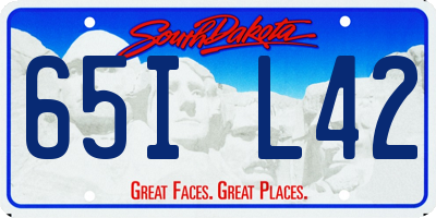 SD license plate 65IL42