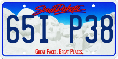 SD license plate 65IP38