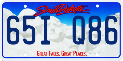 SD license plate 65IQ86