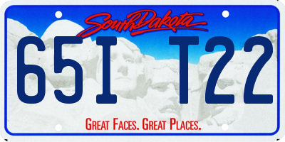 SD license plate 65IT22