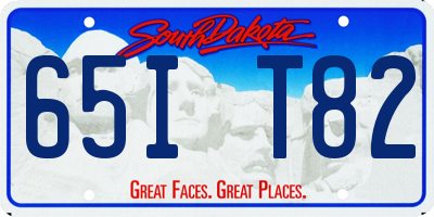 SD license plate 65IT82