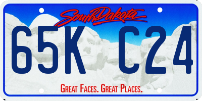 SD license plate 65KC24