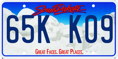 SD license plate 65KK09