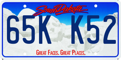 SD license plate 65KK52
