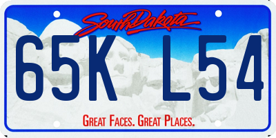 SD license plate 65KL54
