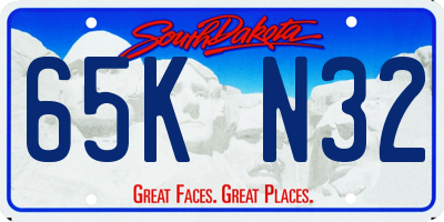 SD license plate 65KN32