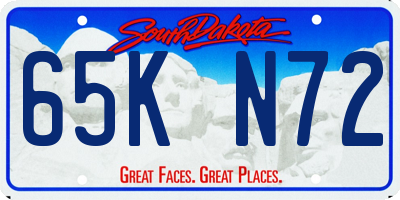 SD license plate 65KN72