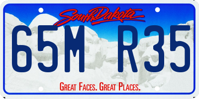 SD license plate 65MR35