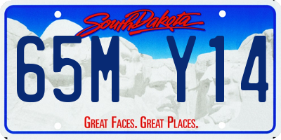 SD license plate 65MY14