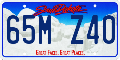 SD license plate 65MZ40