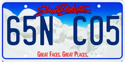 SD license plate 65NC05