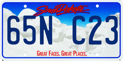 SD license plate 65NC23