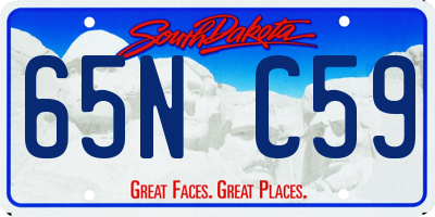 SD license plate 65NC59