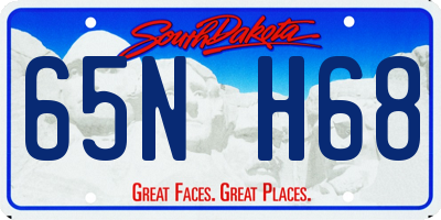SD license plate 65NH68