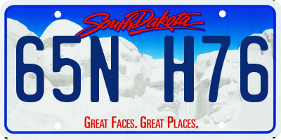 SD license plate 65NH76