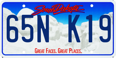 SD license plate 65NK19