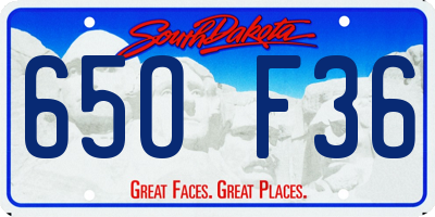 SD license plate 65OF36
