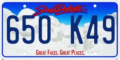 SD license plate 65OK49