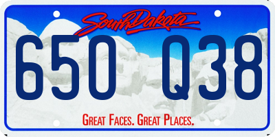 SD license plate 65OQ38