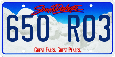 SD license plate 65OR03