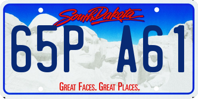 SD license plate 65PA61