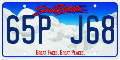 SD license plate 65PJ68