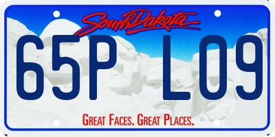 SD license plate 65PL09