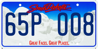 SD license plate 65PO08