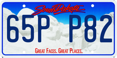 SD license plate 65PP82