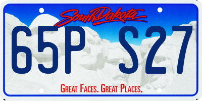 SD license plate 65PS27