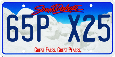 SD license plate 65PX25