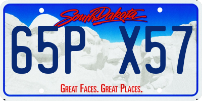SD license plate 65PX57