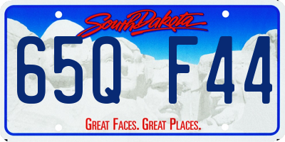 SD license plate 65QF44