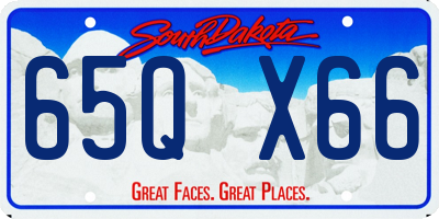 SD license plate 65QX66
